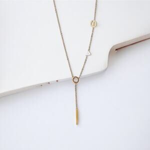 NEW 18K Gold plated stainless steel love letter chain necklace jewelry gift B21